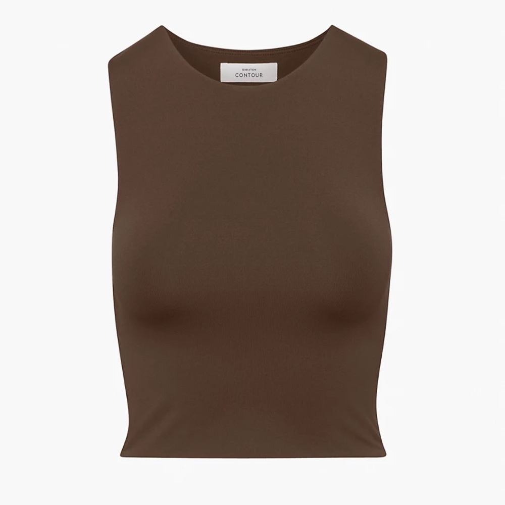 Aritzia Contour Muscle tank in Coffee Bean